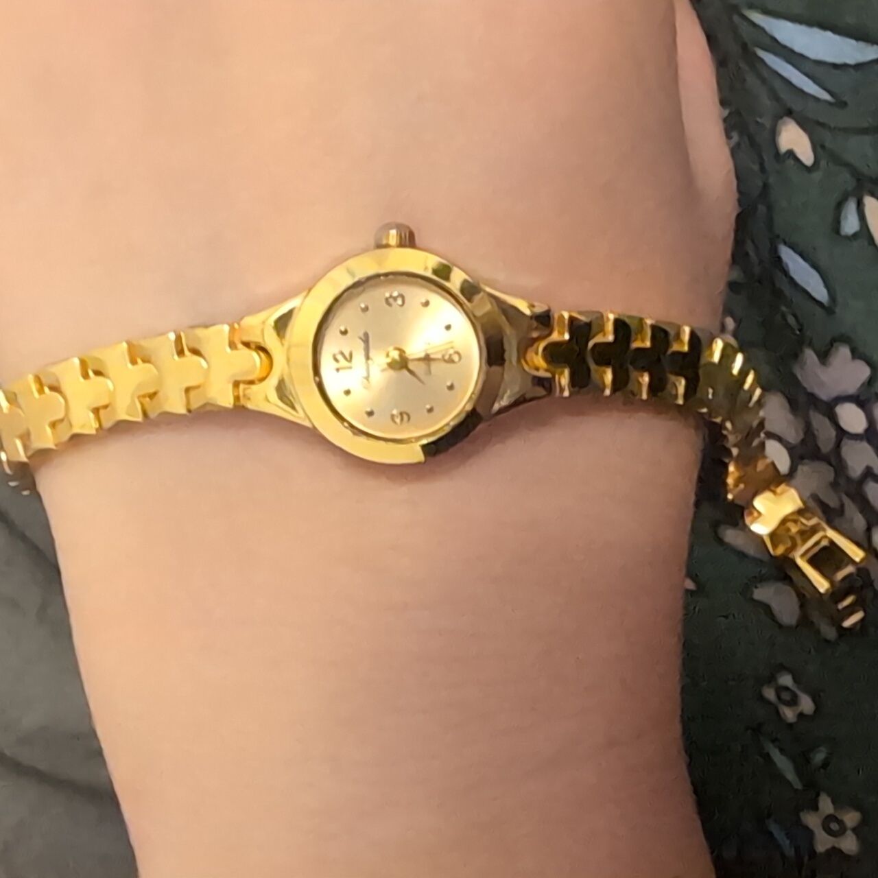 Gold Watch With Link Bracelet